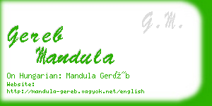 gereb mandula business card